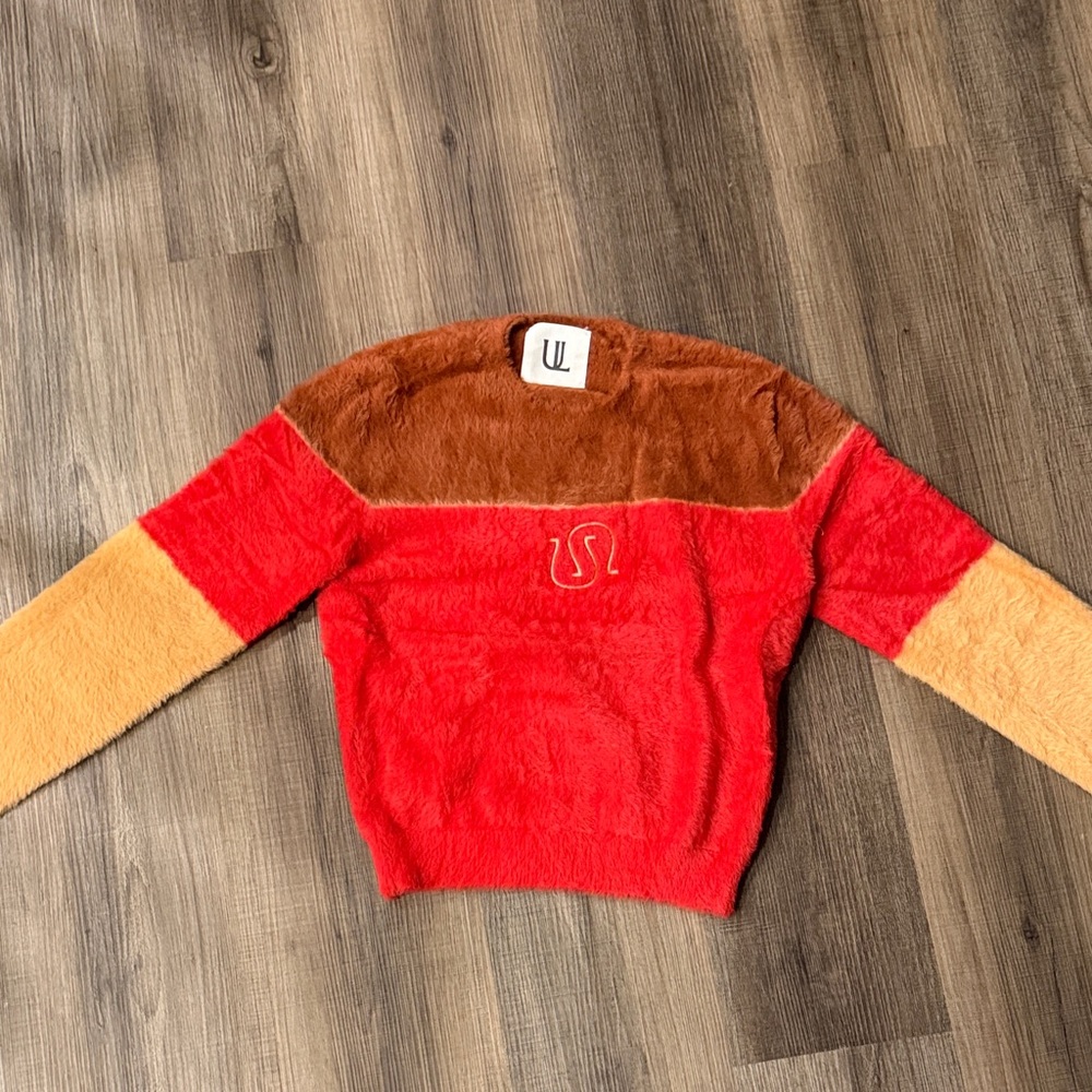 Understated Leather Colorblock Sweater - size M